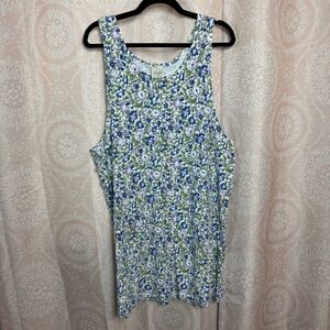 Varsity Sport Vintage 80s 90s Sleeveless Overall Jumper Dress 100% Cotton Sz  XL